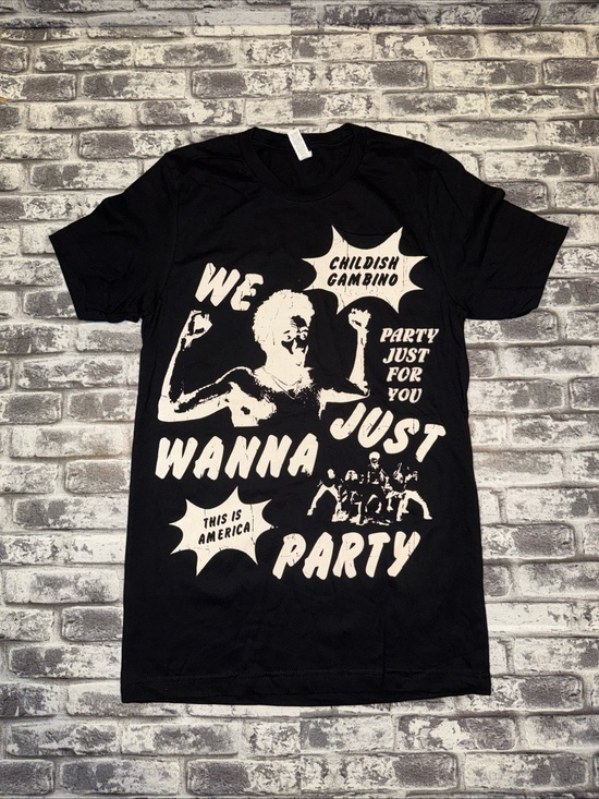 Bella Canvas Other - Childish Gambino Australian Tour Shirt, ‘We Just Wanna Party’, Adult S - NEW